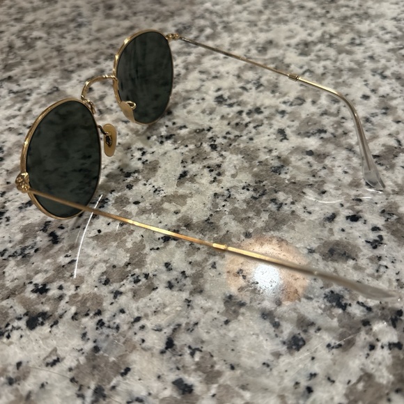 Ray-Ban Gold Frame Sunglasses with Dark Lenses
